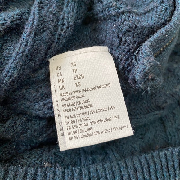 American Eagle Sweater, Navy Blue, XS - Picture 9 of 10